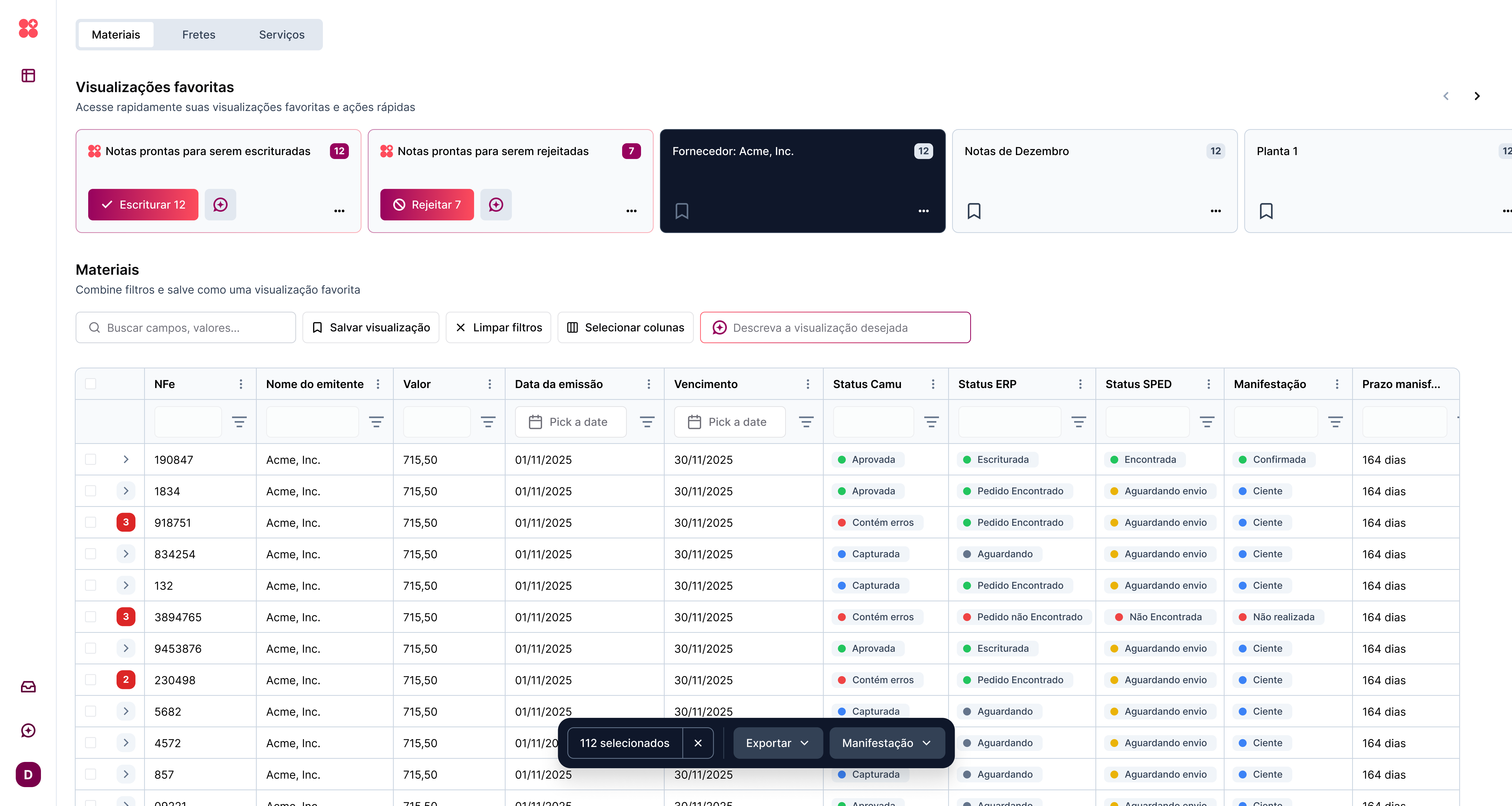 Camu App Interface